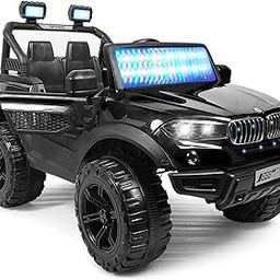 Kawaii Kids Speed 888 Ride On 12V Rechargeable Battery Operated Solid Designed Jeep for 1 to 7 Year Kids, Boys, Girls, Children, Dark Blue (Police Black)-25