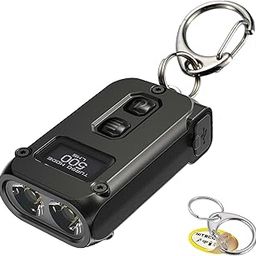 Nitecore Tini 2 Black 500 Lumen Usb-C Rechargeable Keychain Flashlight With Lumentac Keychain Light, Aluminum, 500 Lumen, LED-picture-49