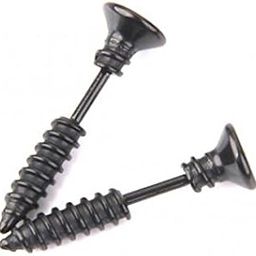 VELURA 1 Pair Men's Cool 316L stainless Steel Screw Earrings Ear Studs Black|1 x Pickup|Earrings| Fashion Jewelry-image-43