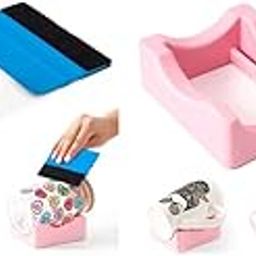 HASTHIP® Silicone Water Bottle Holder Tumblers Cradle Cup for Apply UV DTF Vinyl Decals DIY Customization Accessory Tool 2PCS-22