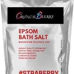 CRUNCH BEERRY BATH SALT For Muscle Relief, Relieves Aches Pain,Bath salt for Relaxation,Refreshing Body,Joint Soreness and Tired Muscles,No Color Added 1000gm (BATH SALT_STRABERRY_1 Kg.)-image-63
