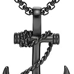 Nautical Charm: Anchor Pendant for Men with Stylish Locket Chains-image-36