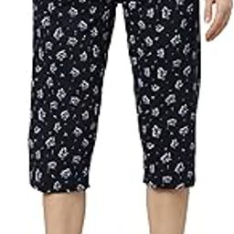 Womens Solid pure cotton relaxed fit lounge capri-picture-33