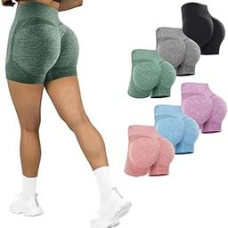 Women Gym Push Up Seamless Scrunch Butt Yoga Sport Fitness Workout High Waist Shapeware Short | Butt Lift Workout Athletic Tummy Stretchy Shorts for Women(Free Size)(S,M,L,XL)-image-97