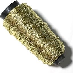 EmbroideryMaterial Golden Zari Thread for Craft, Decoration, Tags, Gift Wrapping, Hair Designing, Macrame Thread, Thread for Jewellery Making, Dori/Rope (126m/Roll, Golden, 1MM)-picture-25