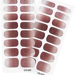 Enakshi® 2Pcs Nail Stickers Press on Nails Glitter Nail Supplies for Home Nail Salons Style J|Health & Beauty | Nail Care Manicure & Pedicure | Press-On Nails-image-24