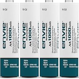 ENVIE® (AA10004PLNi-CD) Quick Rechargeable AA 1000mAh Ni-CD Batteries, Low Self Discharge, Rechargeable Upto 500 Times (Pack of 4)-28