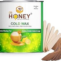 DR HONEY wax 598 gram Hair Removal Wax For Arms, Legs, Chest, Back, and Full Body | Men & Women clod wax 600 gram cold wax strip stick-image-91