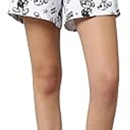 Official Mickey & Friends Graphic Printed Mid-Rise Shorts for Women-image-77