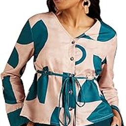 by Narendra Kumar Premium Designer Women's Geometric Print Top-image-28