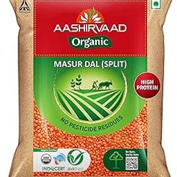 Aashirvaad Organic Masur Dal, 1 Kg, 100% Organic Red Lentil, Rich in Protein-image-87