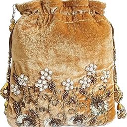 Bridal Potli Bag for Women | Ethnic Wedding Pouch | Traditional Sequin Handbag for Lehengas Sarees Gowns | Indian Festival Clutch-image-6