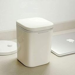 Ostin Trash cans Plastic Trash Can Trash Can Simple Push Desktop Trash Can Creative Mini With Cover Small Living Room Kitchen Desk Storage Bin Dustbins-16