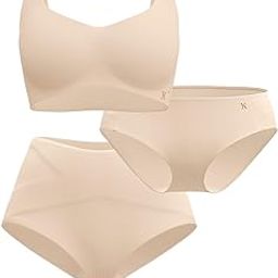 Women’s Kit Set Blend Soft Bralette, All Day Control Shaper and Hipster Underwear Set-image-6