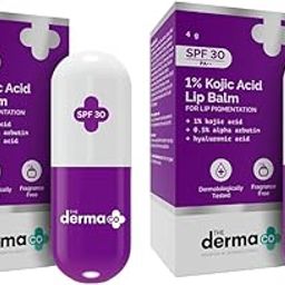 The Derma Co 1% Kojic Acid Lip Balm With Alpha Arbutin & Hyaluronic Acid - 4G (Pack Of 2) Treats Pigmentation|Lightens Dark Lips, Off White-28