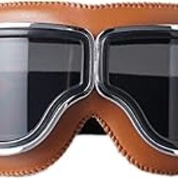 DETACHI Motorcycle Riding Goggles - Vintage Anti Scratch Bike Riding Glasses for Men, Motocross Helmet Goggles, Riding Glasses for Bikers (Tan Black, Pack of 1)-25
