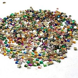 Madeinindia Beads Crystal Finish Rhinestones Mix Color Square Shape 3mm Size 1440 Pieces Pack-image-13