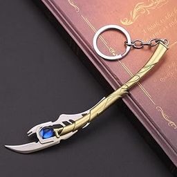 Catchy Marvel Avengers Loki Scepter Cosplay Infinity Stone Metal Keychain Keyring For Bike Car Cycle Home Keys Key Holder | Kids Men Women Boys Girls (15Cm) Matt Gold-48