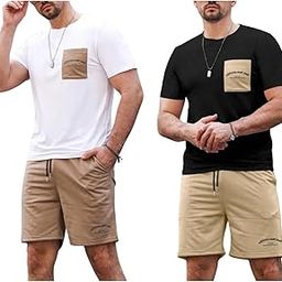 Men Cord Set || T-Shirt and Shorts Set for Men || Men's Pyjama Set (SET-01-03) Pack of 2-image-58