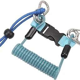Ylwxzenith Diving Camera Hook Spring Rope, Anti Lost Diving Hook, Stainless Steel Flexible Coil, Quick Release Buckle for Underwater Photography, Diving Equipment Connection (Blue)-image-38
