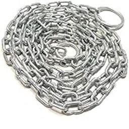 WTH Thin Metal Chain With Padlock For Gate, Cycle, Luggage, Fence, Bike, Goods Lock (5.8 Ft Chain With 2 Locks),Silver-image-46