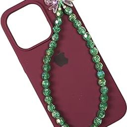 Threads & Beads phone charm with ovel cut beads and single butterfly, stylish mobile charm-picture-7