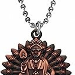 South Indian Kartikeya Kumara Kumaraswami Subrahmanyam Locket With Chain Copper Zinc Metal Necklace Pendant Chain For Men And Women-image-99