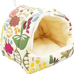Guinea Pig Cave Bed Guinea Pig House for Small Animals Sugar Gliders Rabbits M Flowers | Small Animal Supplies | Beds Hammocks & Nesters-11