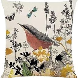 UJEAVETTE Decorative Cushion Rustic Handcraft Linen Square Pillows for Office Home Sofa A-image-41