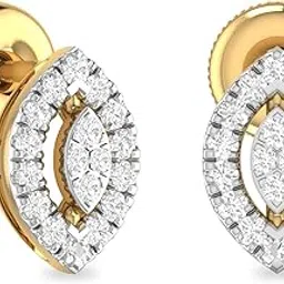 pc jeweller 18KT Yellow Gold and Diamond Stud Earrings for Women-picture-28