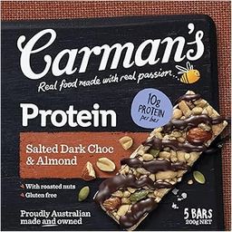 Carman’s Protein Bar- 200gms | Dark Choc & Almonds | Roasted Peanuts, Almonds & Seeds | Gluten Free Snack Bars | Pocket-Sized Energy Bites | Vegan-image-64