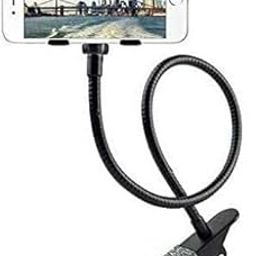 PARAMITS® Portable Metal Lazy Stand Mobile Holder with Gooseneck Long Arm Clip | Flexible | Foldable | 360 Degree Compatible for Universal Places As Office |Home |Kitchen | Bedroom |Online Classes |Live Streaming |Video Shoot |Zoom Call Universal Desk Stand Compatible with All Smartphone (Black)-image-96