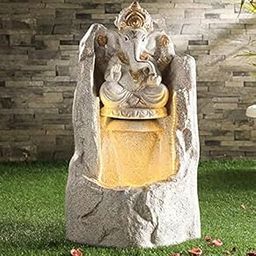 Big Bulk Pahad Ganesha/Ganpati Big Fiber Indoor Outdoor Fountain with Led Lights for Home Decor and Office Decoration Or Gifting (35.6 x 35.6 x 71.2 cm)-image-70