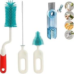 SAnViCK Baby Bottle Cleaning Brush Set | for Milk Bottles, Nipples, Straws & Feeding Accessories-image-55