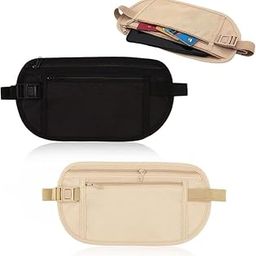 2 Pcs Money Belts Bag for Travel Hidden, Anti-Theft Waterproof Pouch - Secure, Comfortable, and Stylish, Adjustable Elastic Concealed Money Belt for Women Men Running Dog Walking(Multicolor)-image-53