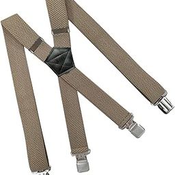 Mens Suspender Adjustable Clothes Accessories Adults X Type Suspender Beige | Clothing Shoes & Accessories | Mens Accessories | Suspenders Braces-image-74