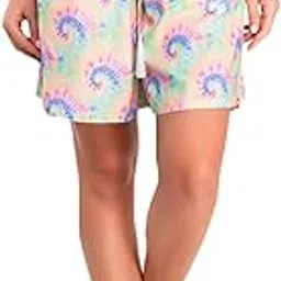 evolove Women's Viscose Liva Printed Culotte Shorts Super Soft Comfortable (Short-CLU)-picture-2