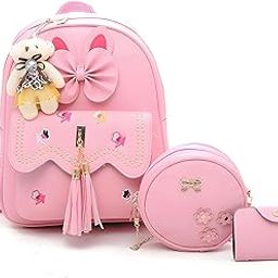 Girls 3-PCS Mini Leather Backpack Sling & Pouch Set for Women's/Rakhi gift for Sister-image-66