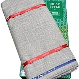 Mens Suit Fabric Box (3 Meters, All Weather fabric, Premium Fabric, Self Grey)-picture-18