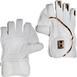 Heega Premium Leather Cricket Wicket Keeping Gloves Suitable for Professional Players (Mens)-image-44