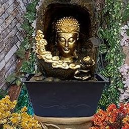 Resin Indoor Fountain Home Decor With Beautiful Waterfall For Luxurious Feel (18 In In Height)-image-11