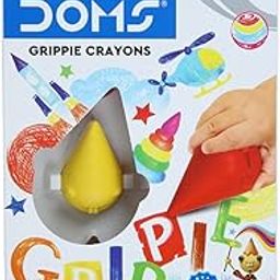 Doms 6 Shades Grippie Crayons Box Pack | Easy Grip For Toddlers | Bright & Intense Colors | Non Toxic Colouring Range, Safe For Children | Pack of 1-picture-11