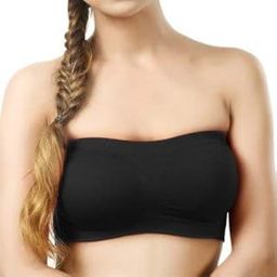Womens Cotton Non Padded Wire Free Seamless Tube Bra-image-6