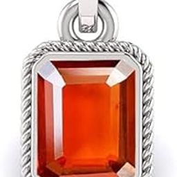 6.00 Ratti / 5.50 Carat Deluxe Quality Natural Gomed Pendant/Locket Silver Plated Gemstone by Lab Certified(Top AAA+) Quality for Women's and Men's-12
