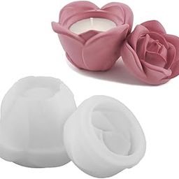 Skytail Silicone 3D Rose Box Mold with Lid, Flower Jar Bowl Resin Mold Unique Candle Holder Container Storage Silicone Molds for Epoxy Resin, DIY Jewelry Trinket Holder Concrete Cement Craft Decor Candle Mold-image-91