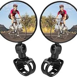 Indob Bicycle Mirror/Motorcycle Rear View Safe Mirrors, Adjustable Rotatable Handlebars Mounted Plastic Convex Mirror for Cycle (1 Pair)-27