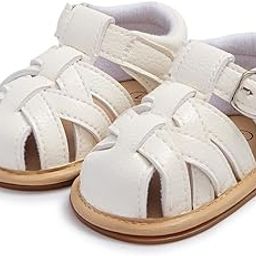 6 to 12 Months Baby Girls Anti-Slip Gladiator Design Hook & Loop Sandal -BT4688-image-99