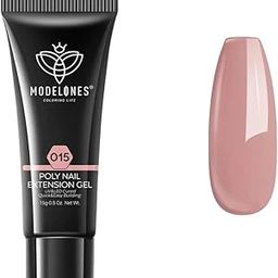 MODELONES 15ml Poly Nail Gel Builder Nail Extension Gel Enhancement Nail Thickening Acrylic Extension nail polish gel - Deep Nude 015-image-49