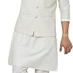 Men's Mandarin Collar Ethnic Motif Printed Nehru Jacket-48