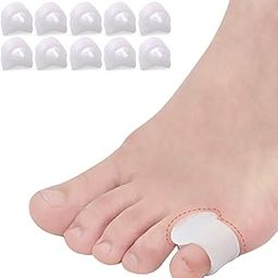 10 Pcs Pinky Toe Splint, Gel Toe Separators, Little Toe Straightener Hammer Toe for Men Women Walking, Running, Overlapping, Bunion Corrector and Bunion Relief-5